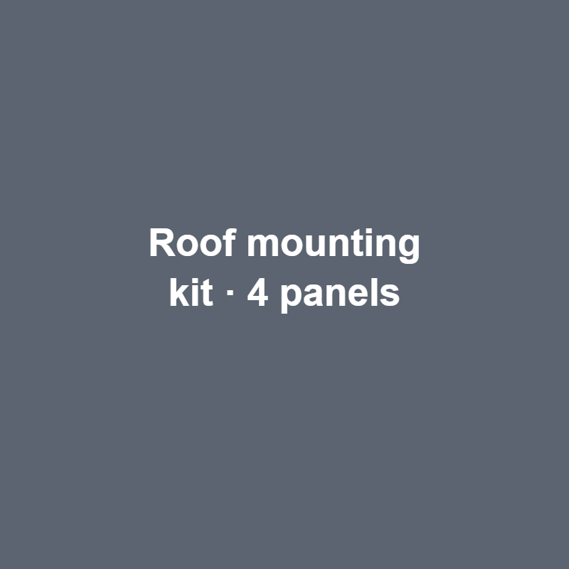 Roof Mounting Kit – 4 Panels (Aluminium Rail) (demo product photo)