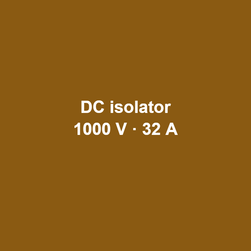 DC Isolator Switch 1000 V, 32 A (demo product photo)